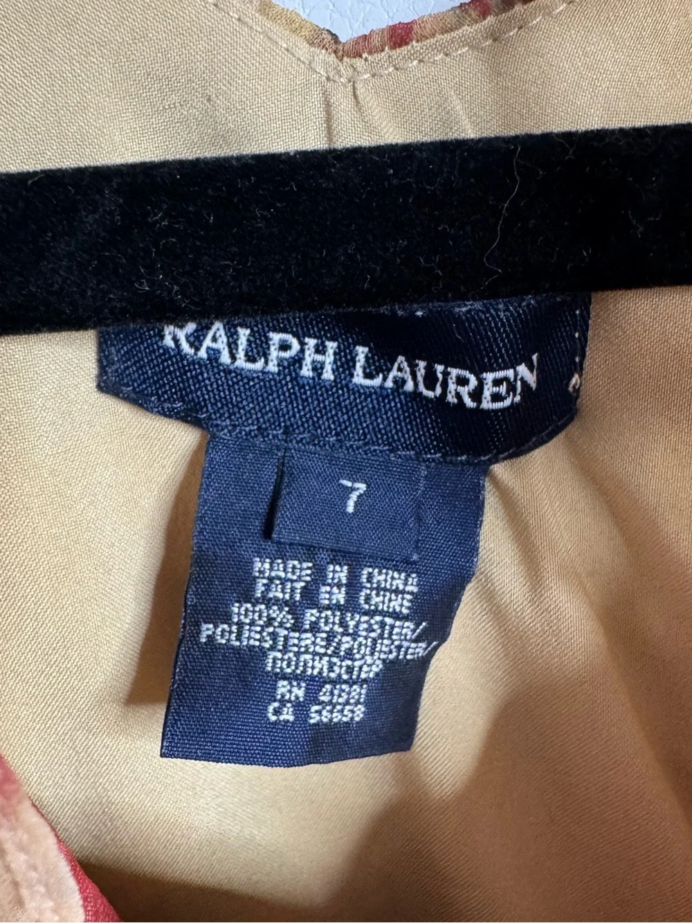 Ralph Lauren Cream Floral Ruffle Sundress
